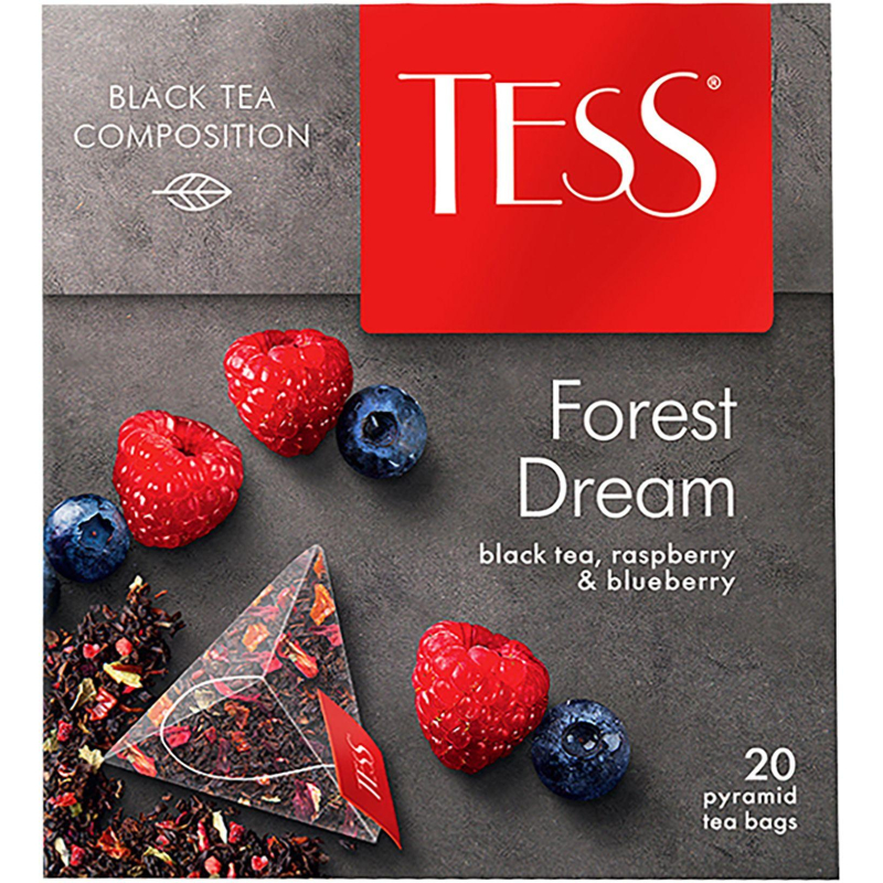 Чай TESS FOREST DREAM черный пирамидки 20шт