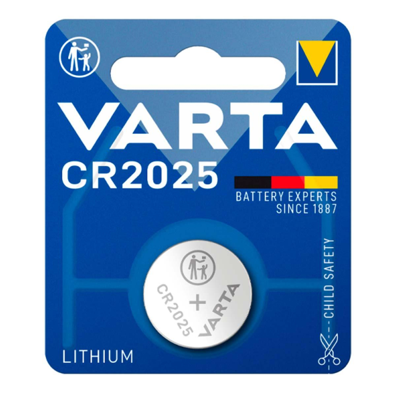 Батарейка Varta ELECTRONICS CR2025 1шт Lithium 3V (6025) (1/10/100)