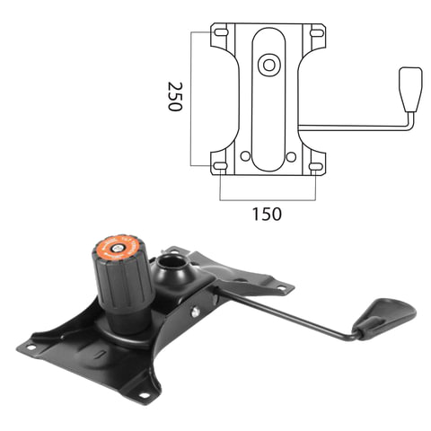 Механизм качания для кресла, «Top-Gun», межцентровое расстояние крепежа 150×250 мм