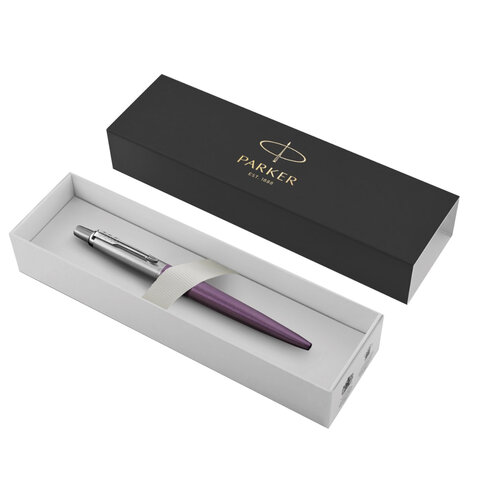 Ручка шариковая PARKER "Jotter Core Victoria Violet CT", корпус фиолетовый, хромированные детали, си