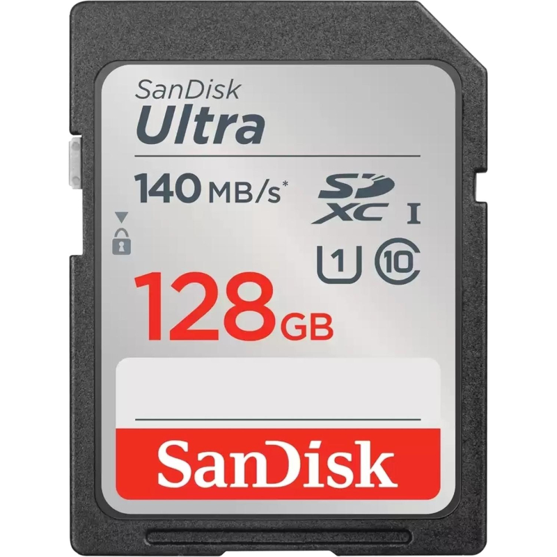 Карта памяти SanDisk Ultra UHS I/SD/128GB/140MB/s(SDSDUNB-128G-GN6IN)