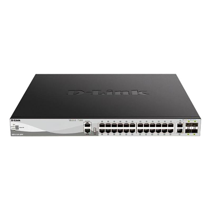 Коммутатор D-Link DGS-3130-30PS/B1A 24х10/100/1000Base-T, 2х10GBase-T