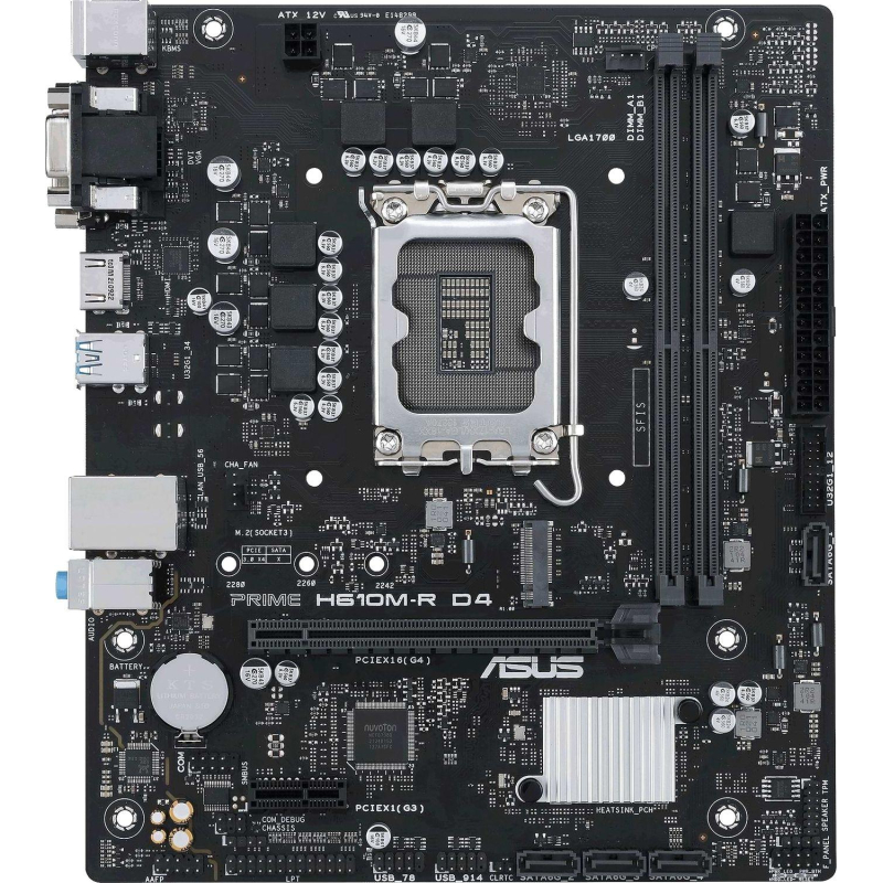 Материнская плата ASUS PRIME H610M-R D4-SI s1700 2xDDR4 mATX