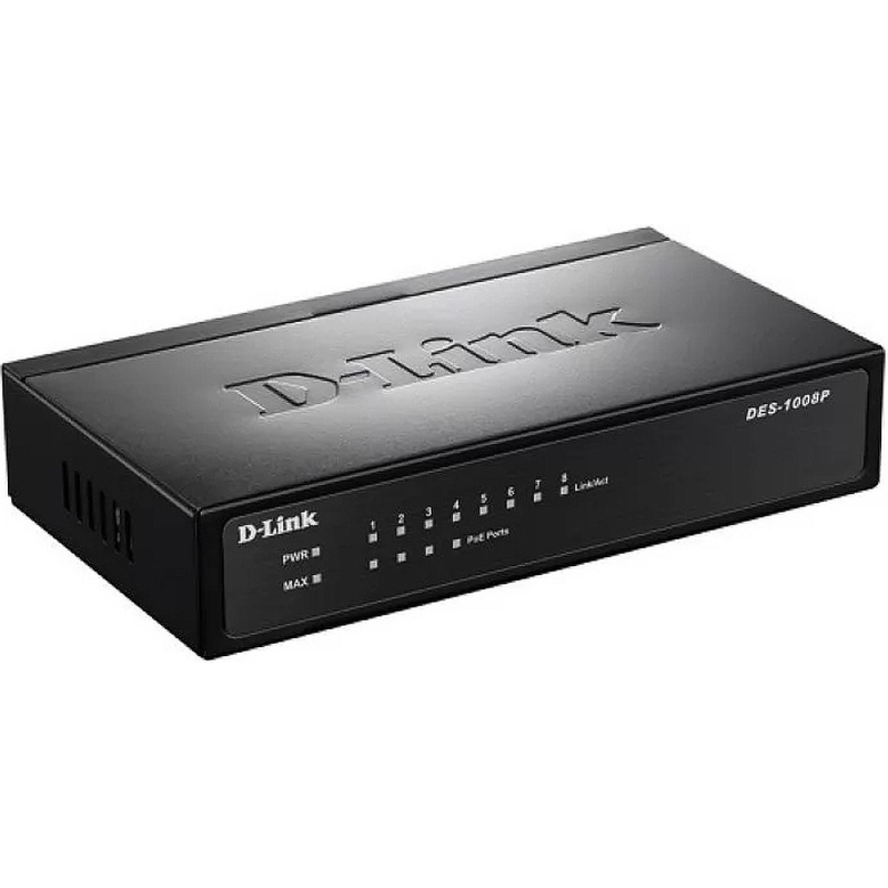 Коммутатор D-Link DES-1008P/C1A 10/100Base-TX 4xPoE 15,4W