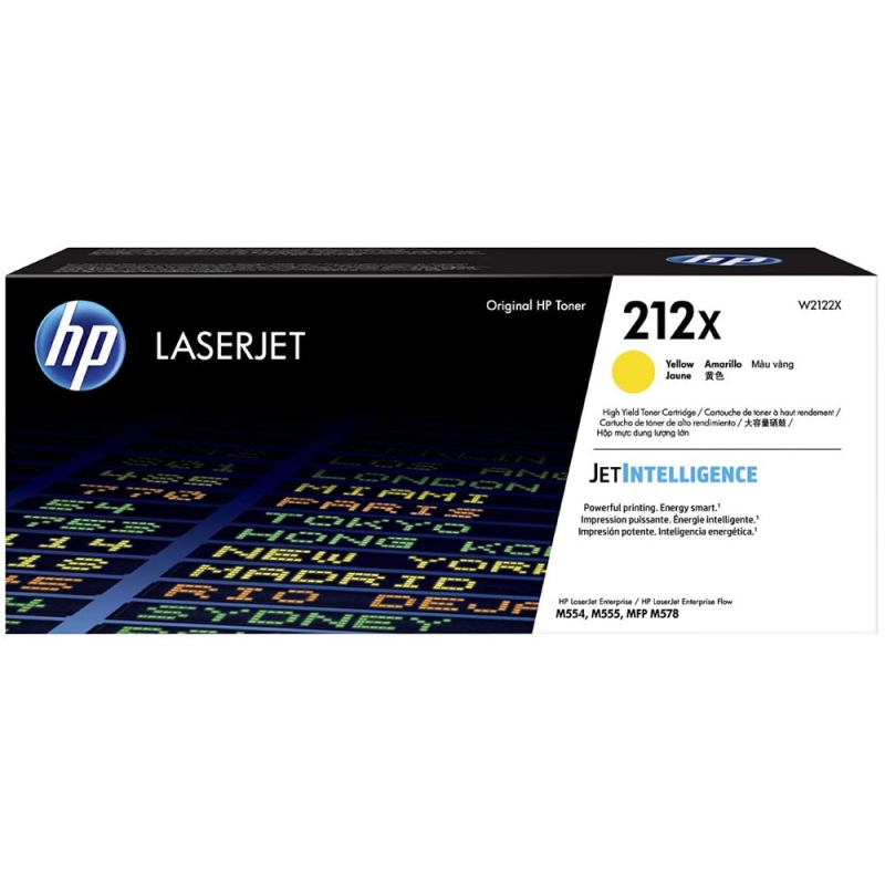 Картридж лазерный HP 212X Y W2122Xжелт.дляM554dn/M555dn/M555x/M578dn/M578x