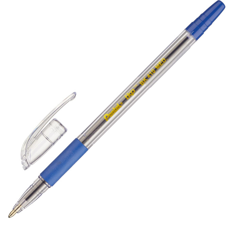 Ручка шариковая PENTEL BK410-С рез.манж.синий ст. 0,7мм Япония ЭКО