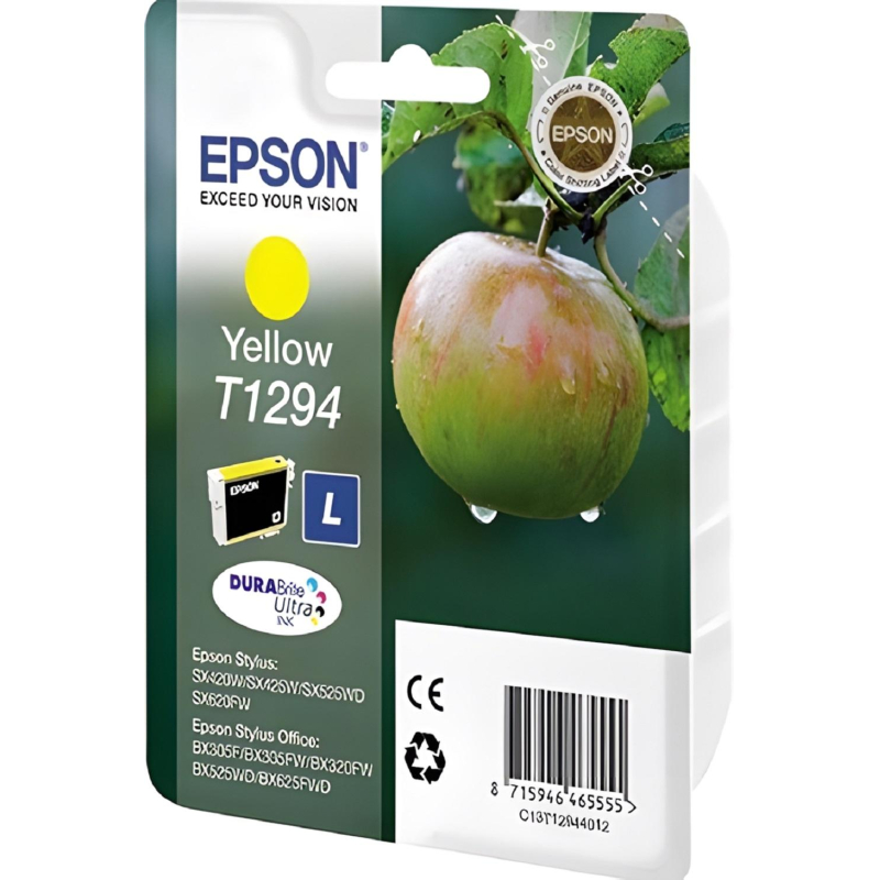 Картридж струйный Epson C13T12944012 жел. для St SX420W/BX305F