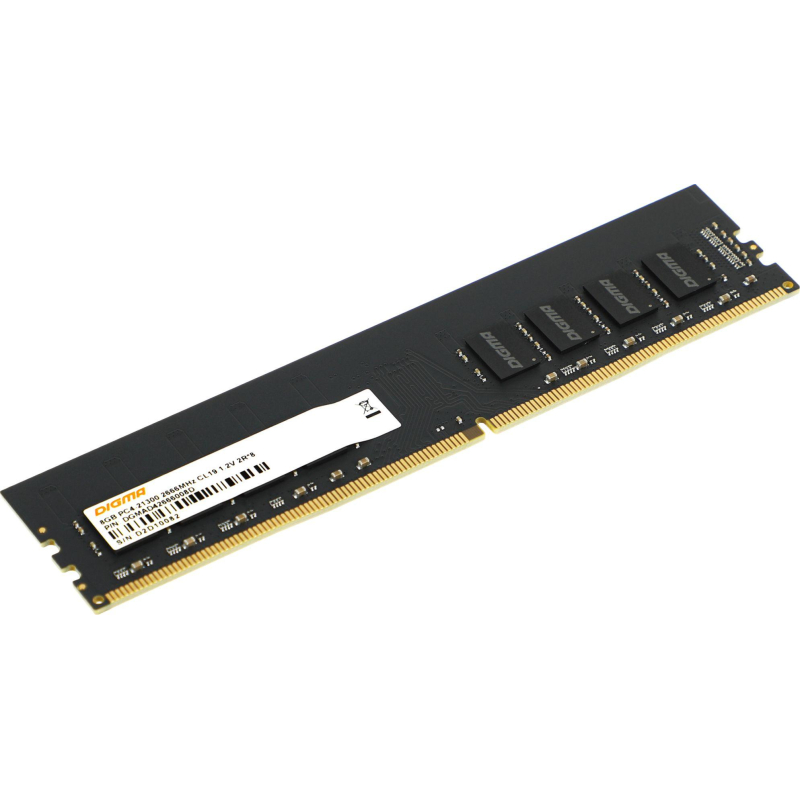 Модуль памяти Digma DDR4 8GB 2666MHz RTL PC4-21300 CL19(DGMAD42666008D)