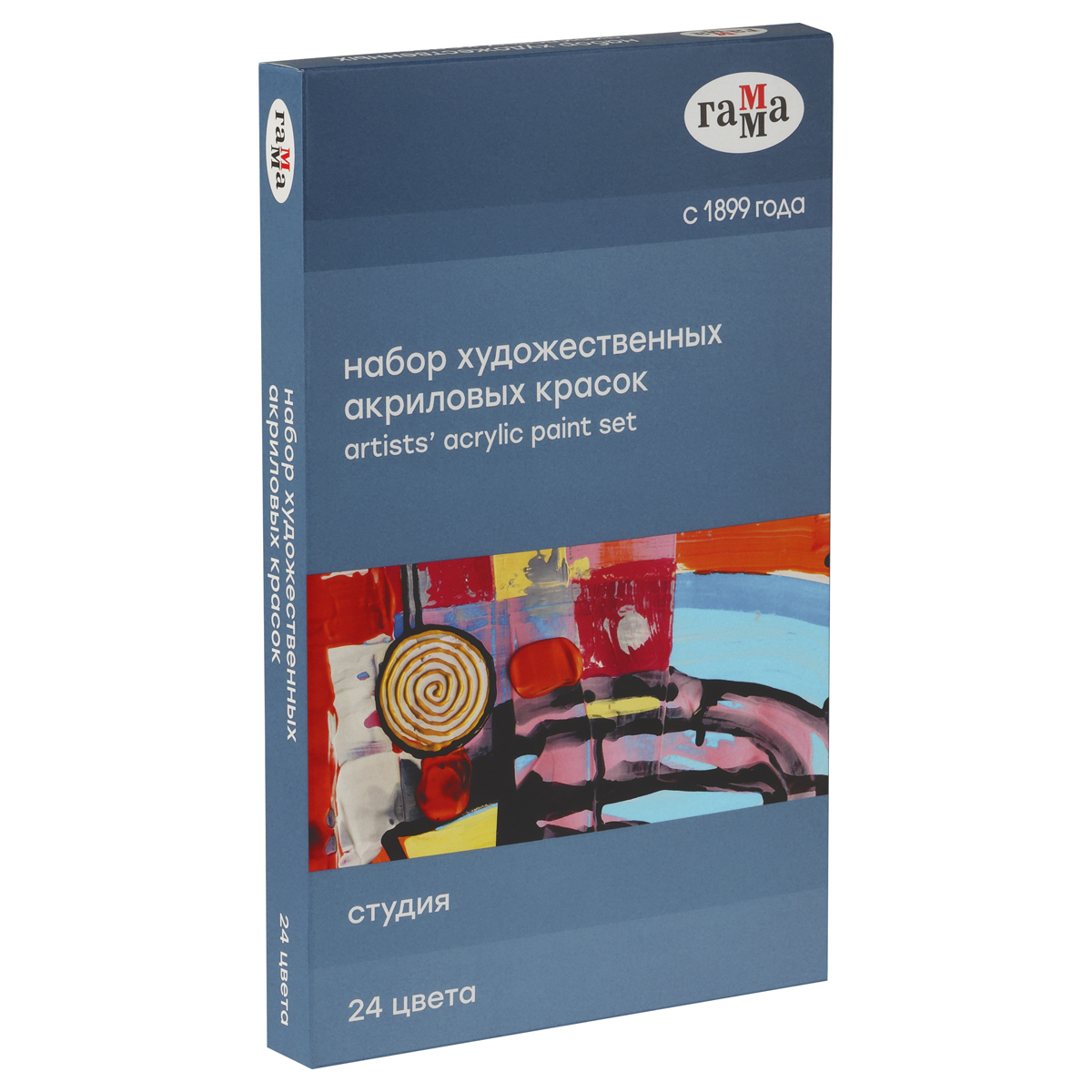 Краски акриловые художественные Гамма "Студия", 24цв., 9мл, картон. упак.