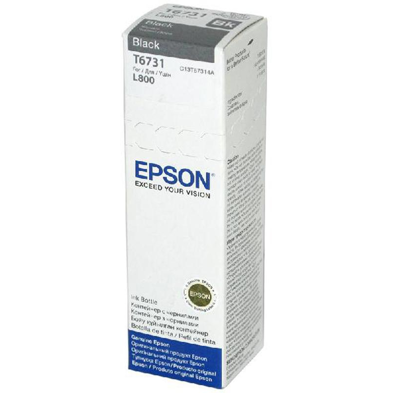 Картридж струйный Epson T6731 C13T67314A чер. для L800