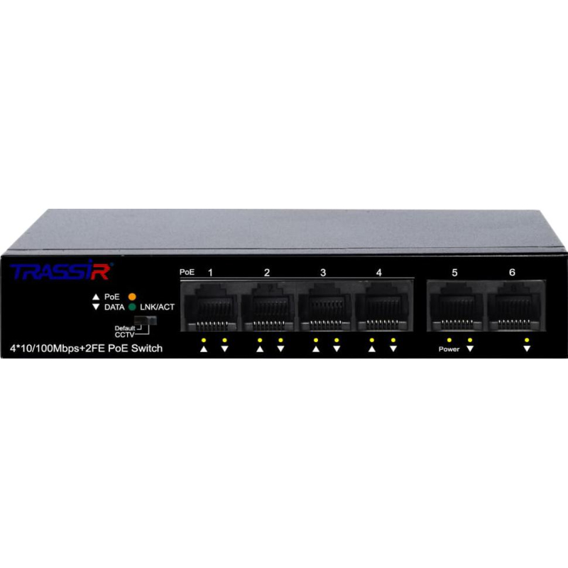 Коммутатор TRASSIR TR-NS1106-60-4POE (4 PoE порта)