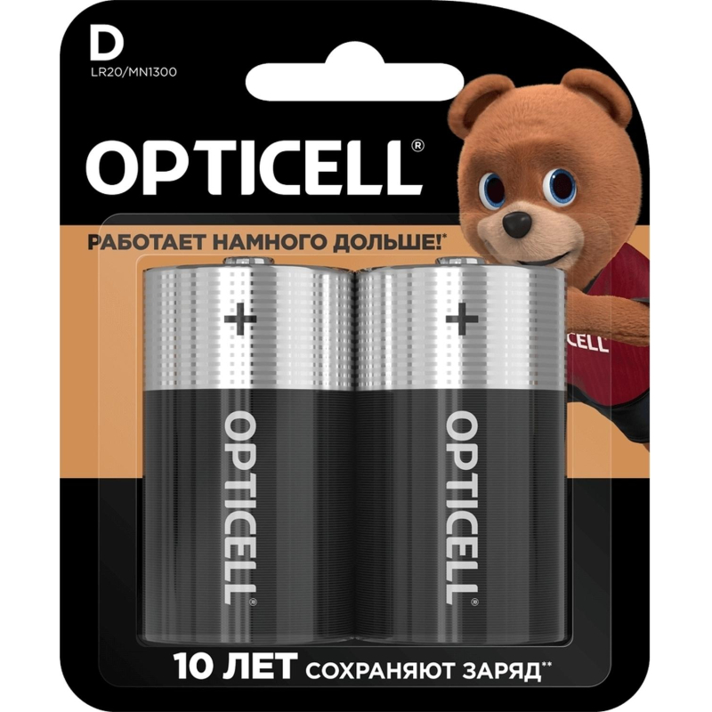 Батарейка OPTICELL D 2шт/уп