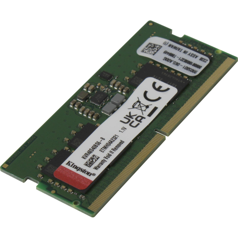 Модуль памяти Kingston DDR5 8GB 4800MT/s SODIMM CL40 1RX16  (KVR48S40BS6-8)