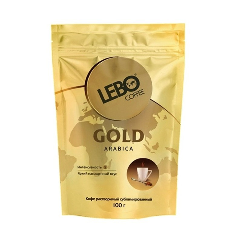 Кофе растворимый LEBO GOLD 100г пакет