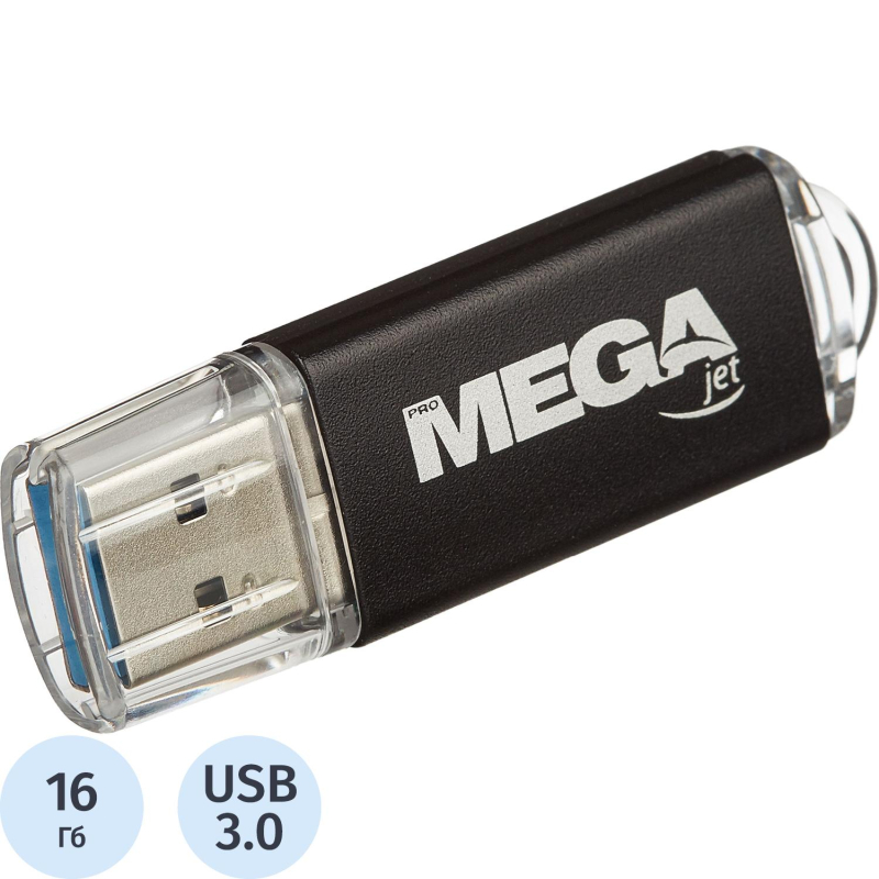 Флеш-память Promega Jet 16GB USB3.0  черный, металл, под лого NTG358U3016GB