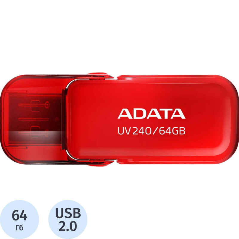 Флеш-память ADATA 64GB AUV240-64G-RRD RED