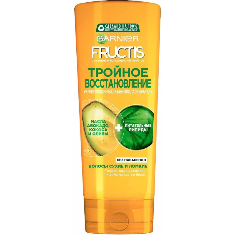 Бальзам - ополаскиватель Garnier Fructis Укр Тройное Вос, д/сух и лом,387мл