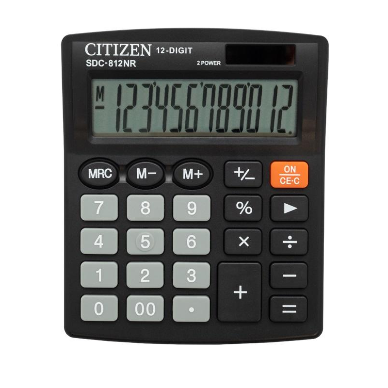 Калькулятор CITIZEN бухг. SDC812BN 12 разрядов DP