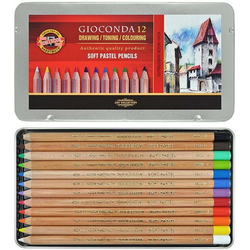 Карандаши цветные пастельные KOH-I-NOOR GIOCONDA SOFT 12цв/наб 8827012005PL