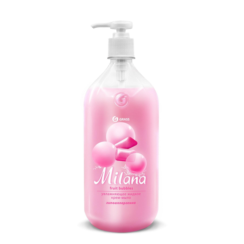 Крем-мыло Grass Milana Fruit bubbles увлажняющее 1 л