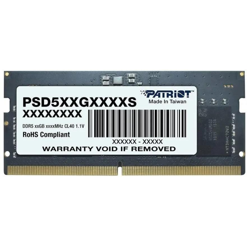 Модуль памяти Patriot SO-DIMM 8GB DDR5 4800Мгц CL40 (PSD58G480041S)