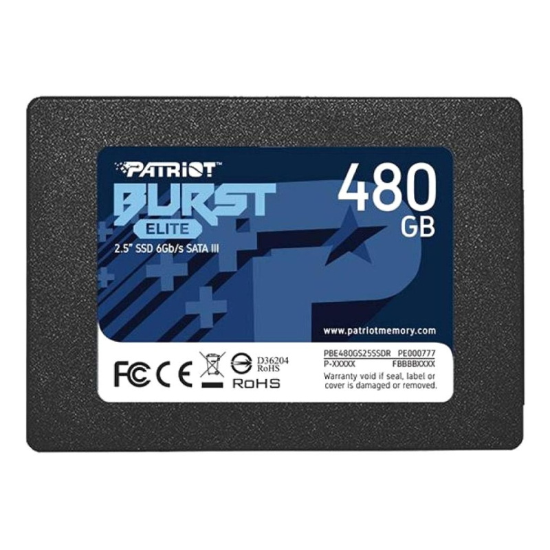 SSD накопитель Patriot BURST ELITE 480 ГБ (PBE480GS25SSDR)