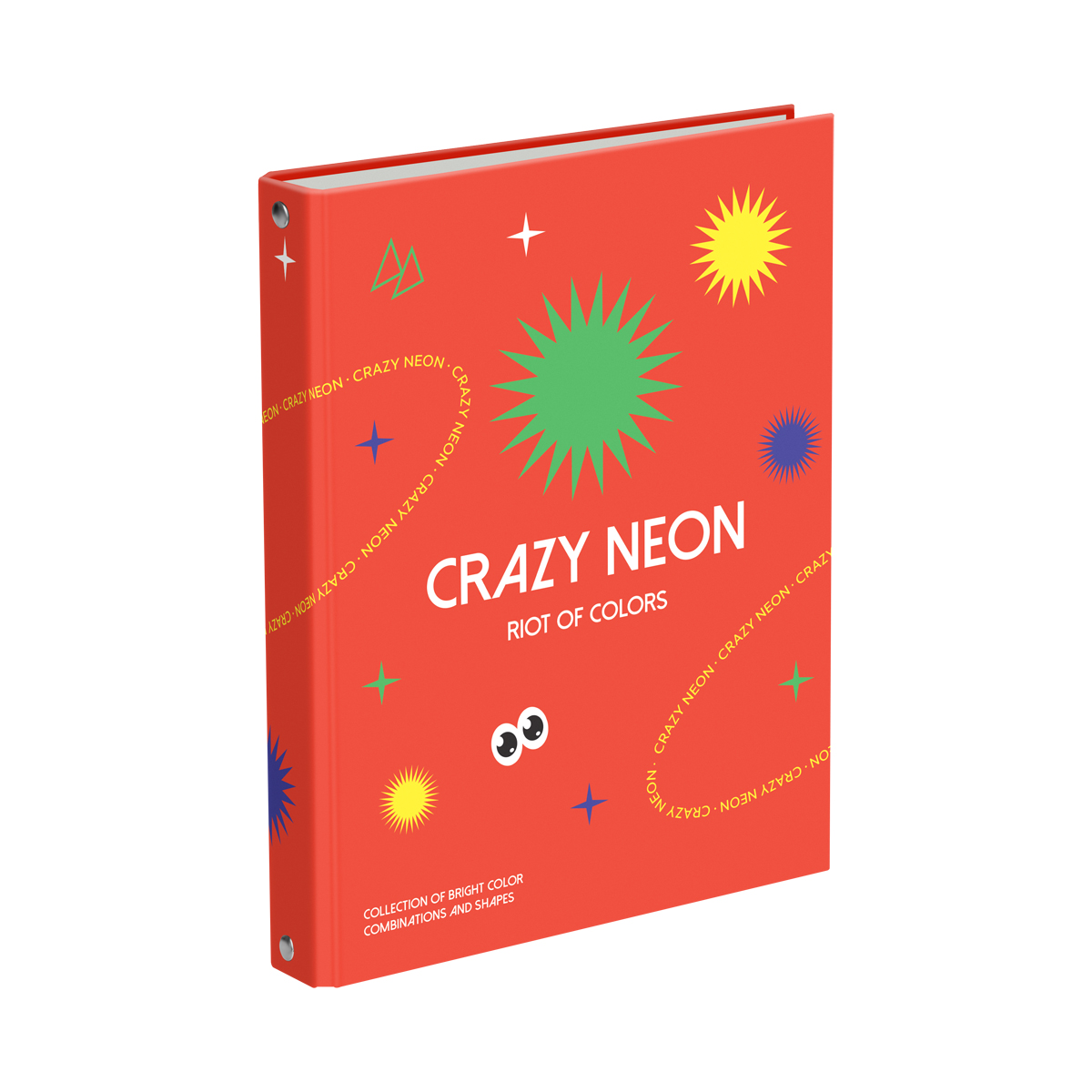 Тетрадь на кольцах А5, 200л., BG "Crazy neon", 4 цвет. блок, глянцевая ламинация