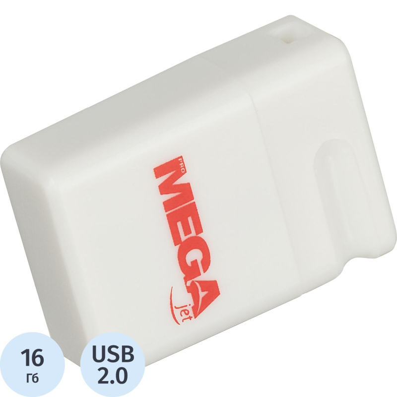 Флеш-память Promega Jet 16GB USB2.0  белый, пластик, под лого NTU116U2016GW