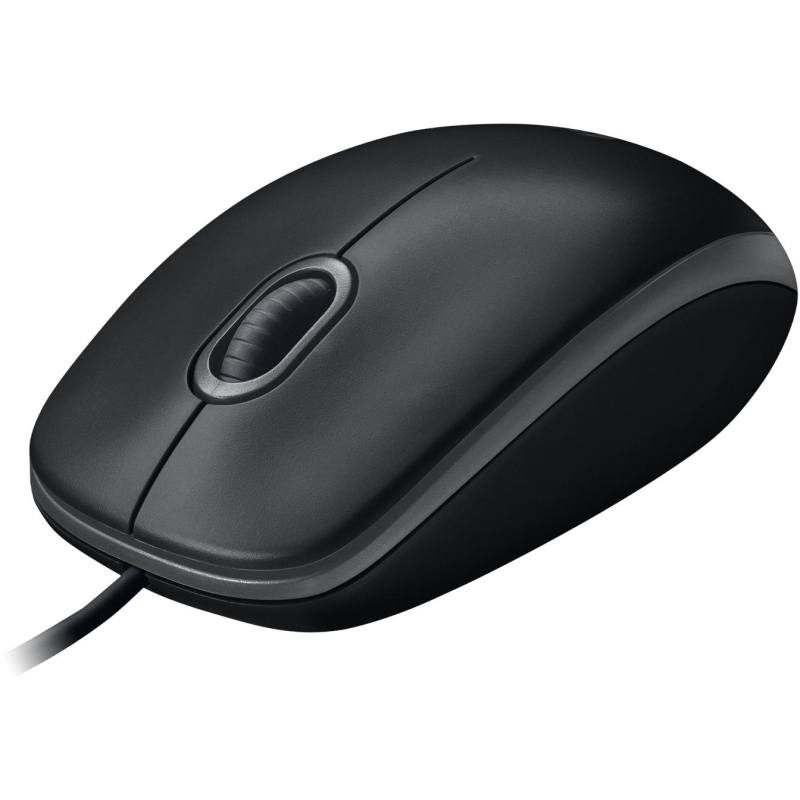 Мышь проводная Logitech B100 черная (910-006605)