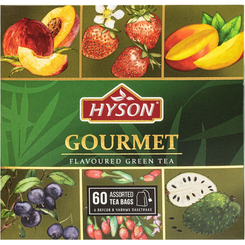 Чай Hyson зеленый Gurmet Tea Collection 60 пакетиков