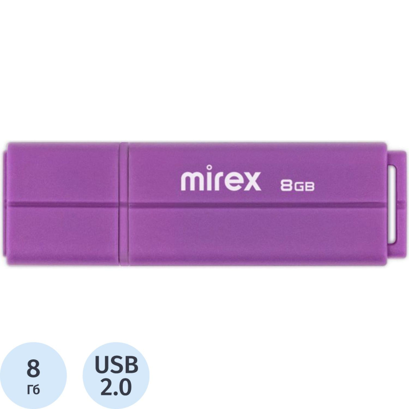 Флеш-память Mirex USB LINE VIOLET 8Gb (13600-FMULVT08 )