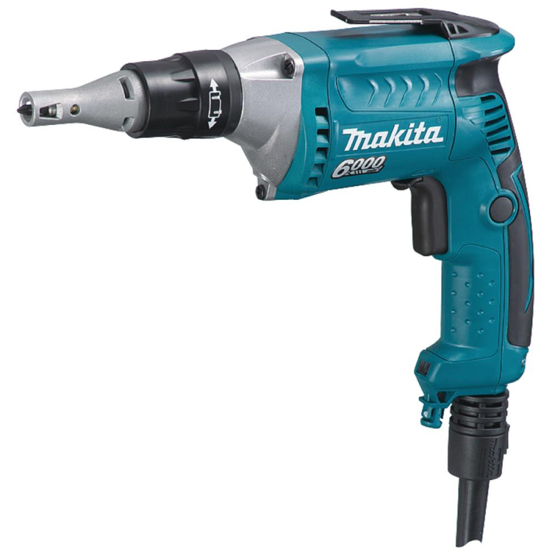 Шуруповерт сетевой MAKITA 570Вт по гипсокартону 1/4HEX подсветка (FS6300)