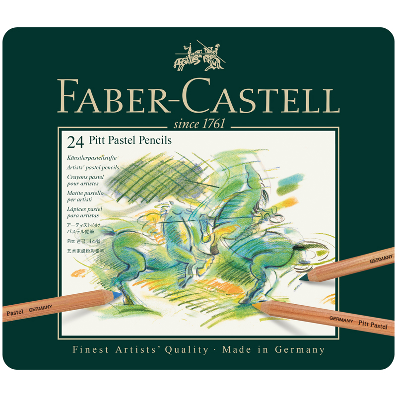 Пастельные карандаши Faber-Castell "Pitt Pastel" 24цв., метал. коробка