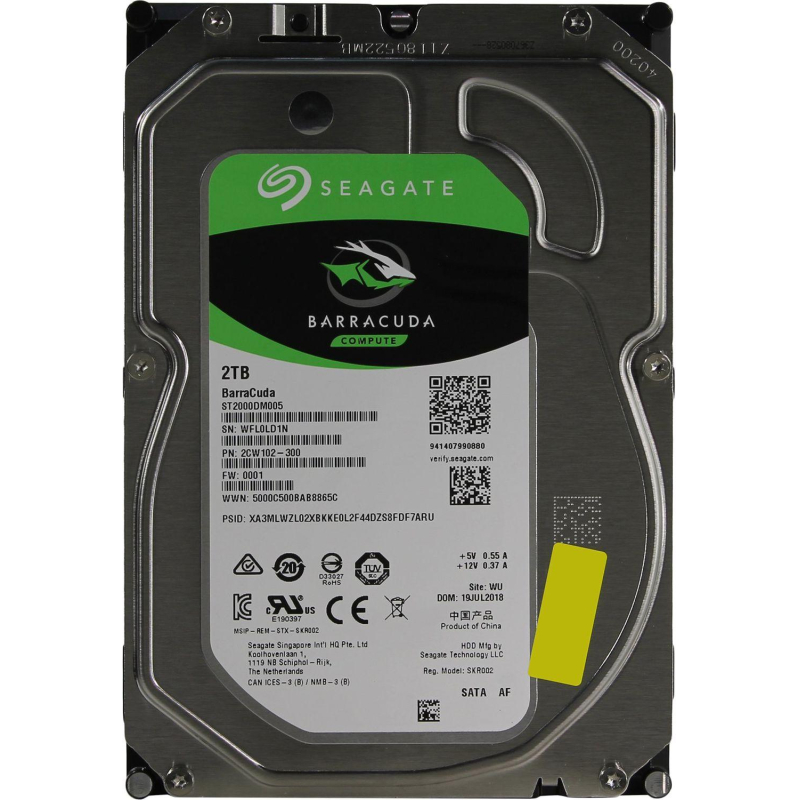 Жесткий диск Seagate BarraCuda ST2000DM005 2TB 3.5 SATA 5400rpm, 256MB