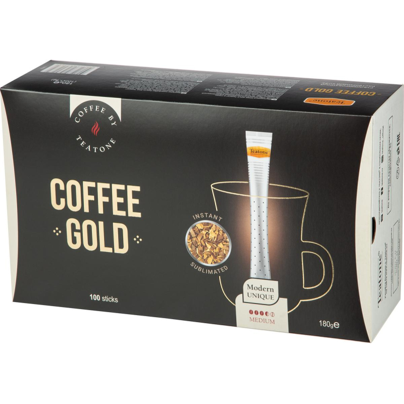 Кофе растворимый в стиках Teatone Coffee Gold, 1,8грx100шт