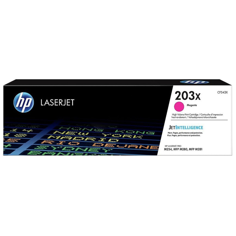 Картридж лазерный HP 203X CF543X пурпурный оригинальный повышенной емкости