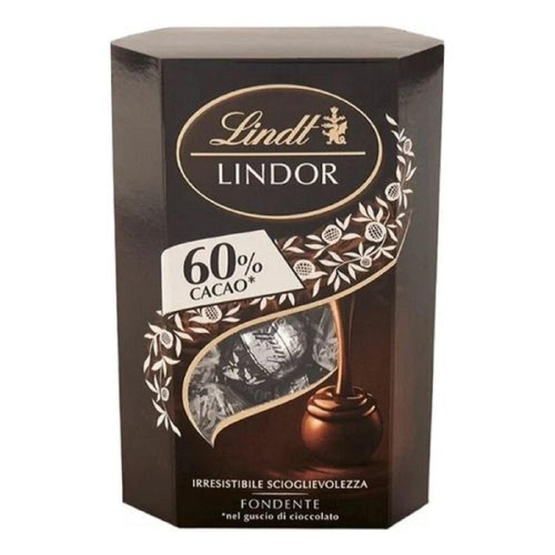 Конфеты LINDOR из горьк шок. нач из темного трюфеля.какао мин.60%,200г