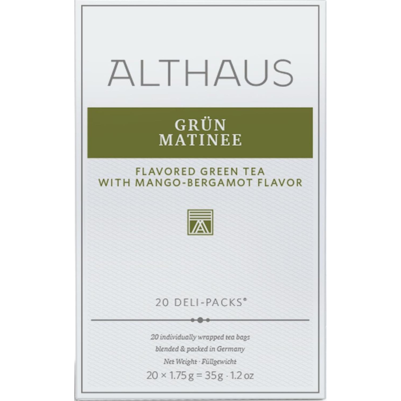 Чай Althaus Grun Matinee Deli Pack зеленый 20 пакетиков