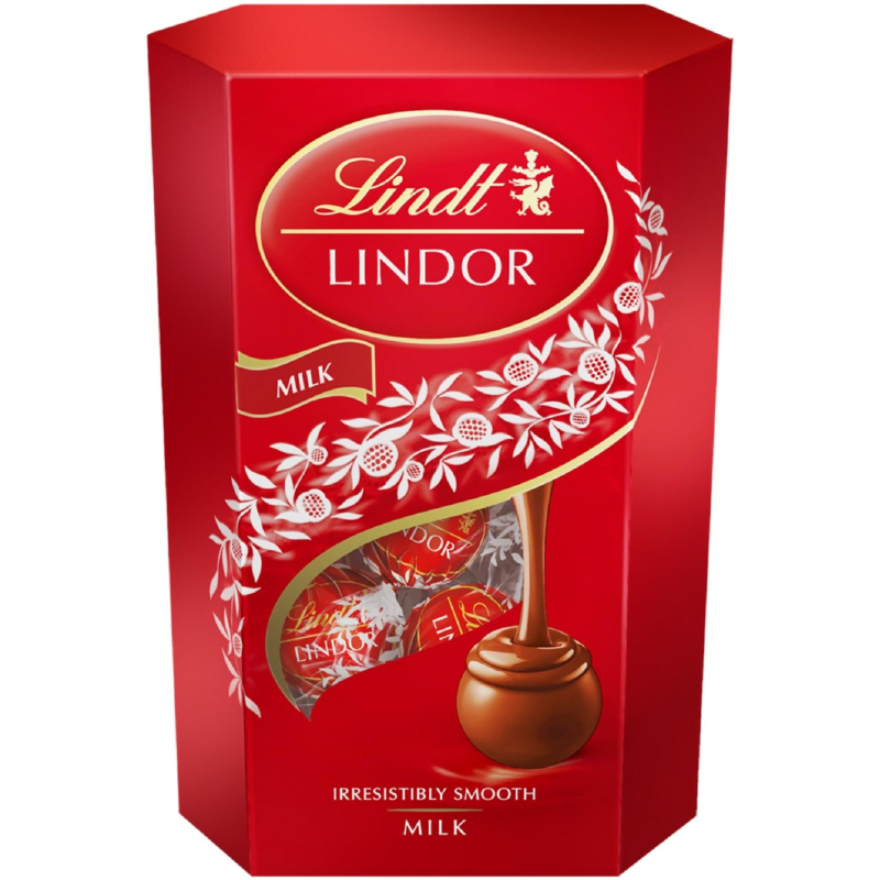 Конфеты LINDOR из молочного шоколада с молочной начинкой пралине,200г