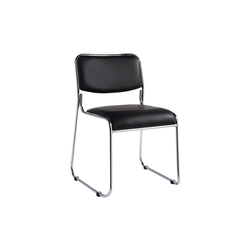 Стул BN_TQ_Стул Echair-802 VP к/з черный,без подл., хром