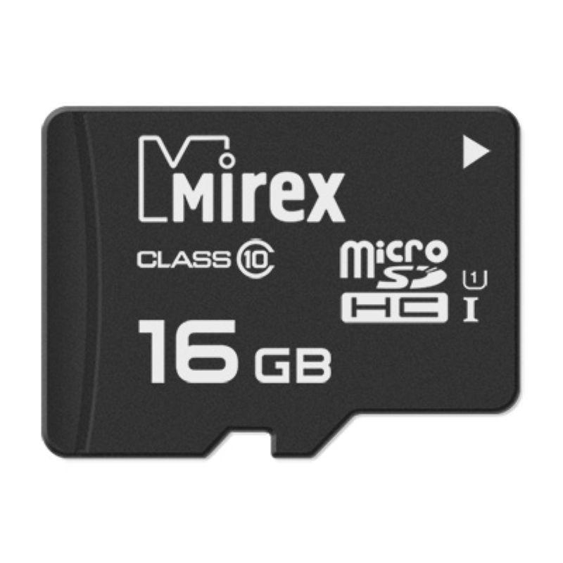 Карта памяти Mirex microSDHC 16Gb (UHS-I, U1, class 10) (13612-MCSUHS16)