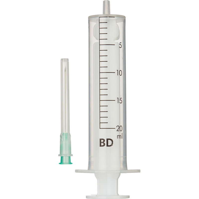 Шприц 2-комп. однораз. 20мл LS 21G(0,8х40) прил. 80шт/уп BD