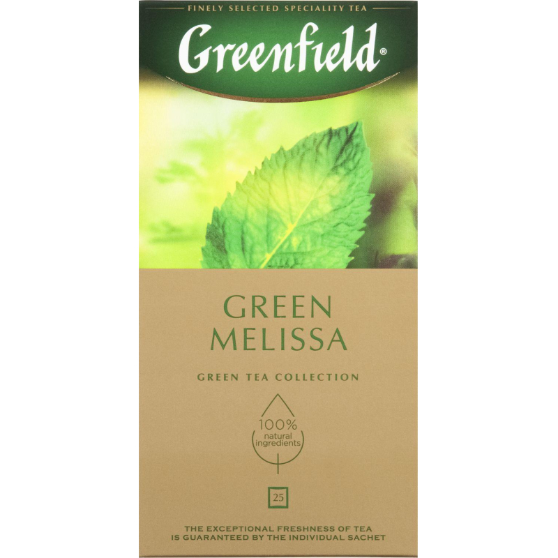 Чай Greenfield Green Melissa зеленый фольгир.25пак/уп