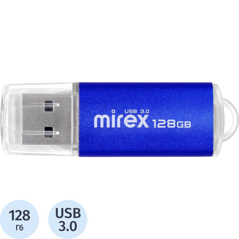 Флеш-память Mirex USB 3.0 UNIT AQUA 128Gb (13600-FM3UA128 )