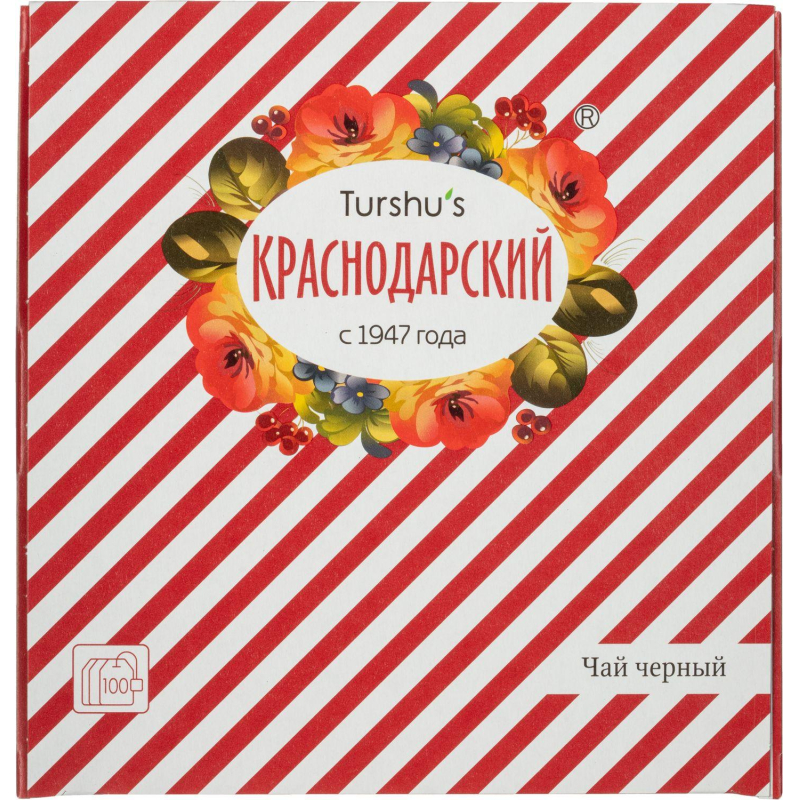 Чай Краснодарский с 1947 года черный отборный 100 пакетиков