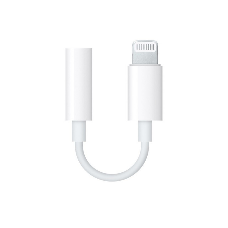 Адаптер Apple Lightning - 3.5 mm Headphone Jack Adapter, бел, MMX62ZM/A