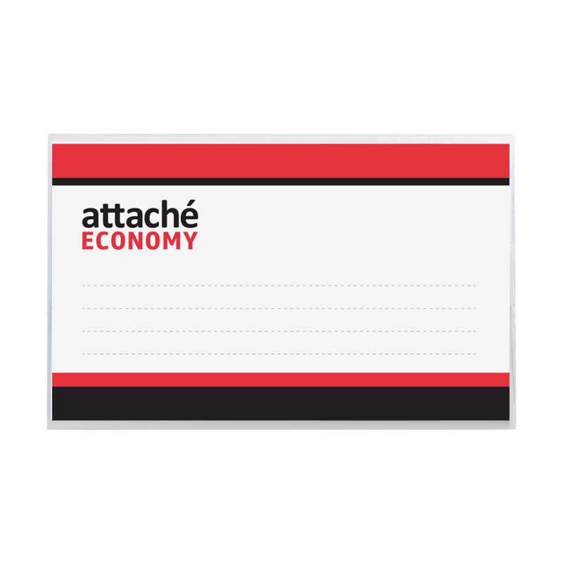 Бейдж Attache Economy горизонтальный 90х55 мм булавка/зажим (50 штук в упаковке)