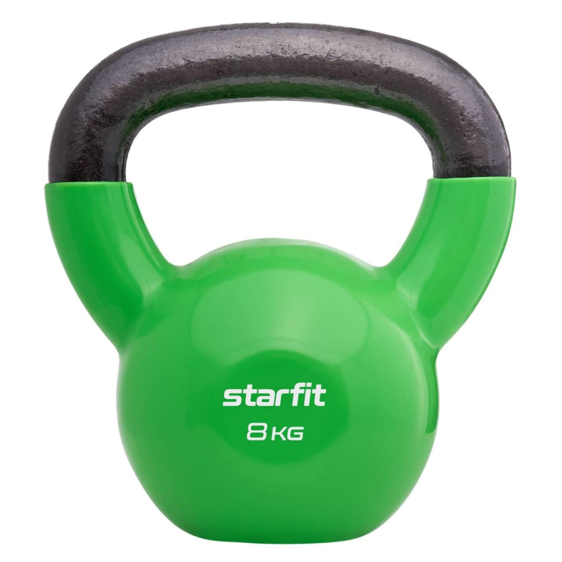 Гиря виниловая STARFIT DB-401  8 кг, зеленый,УТ-00018837