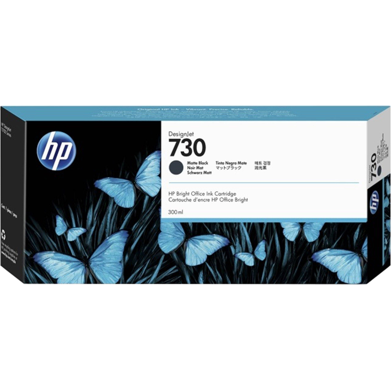 Картридж струйный HP 730 P2V71A чер.мат. для для DesignJet T1700 (300 мл)