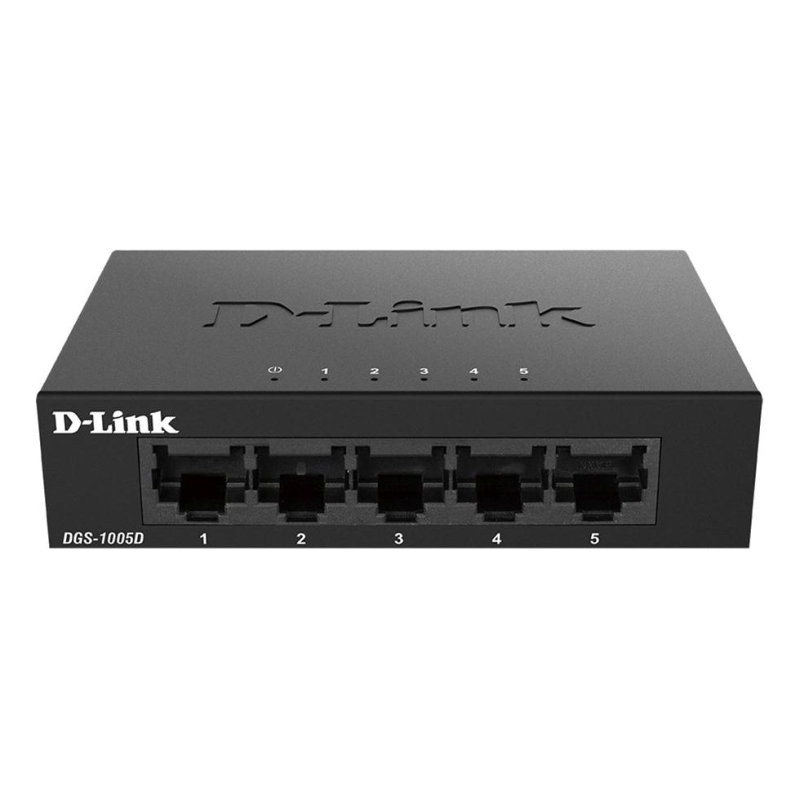 Коммутатор D-Link, L2 Unmanaged Switch, 5x10/100/1000Base-T (DGS-1005D/J2A)